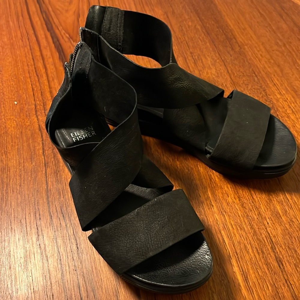 Eileen Fisher strap sandals.